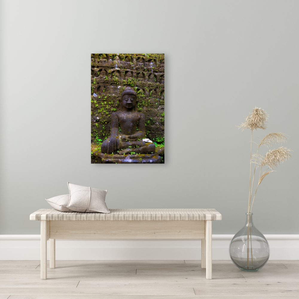 Overgrown Buddha Framed Print