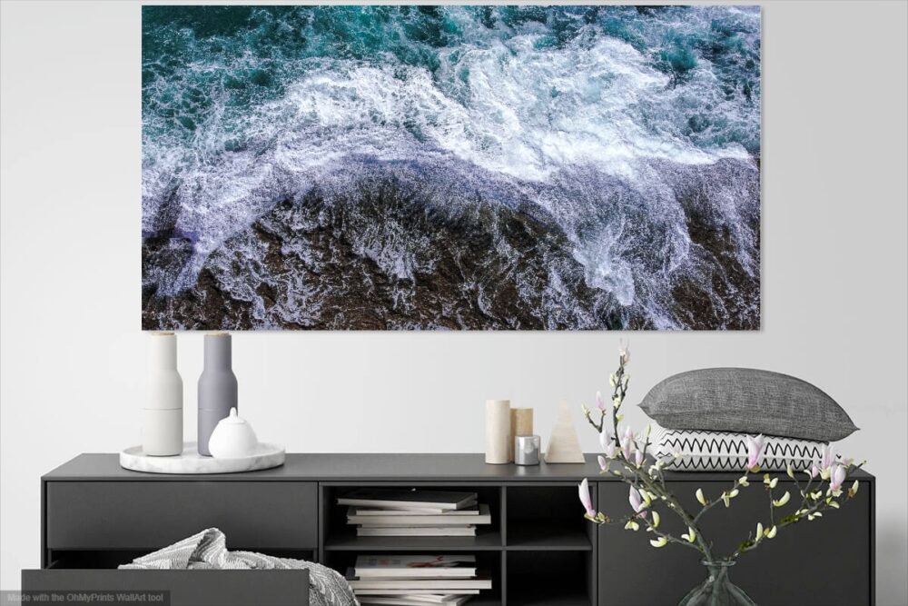 Waves Crash Framed Print