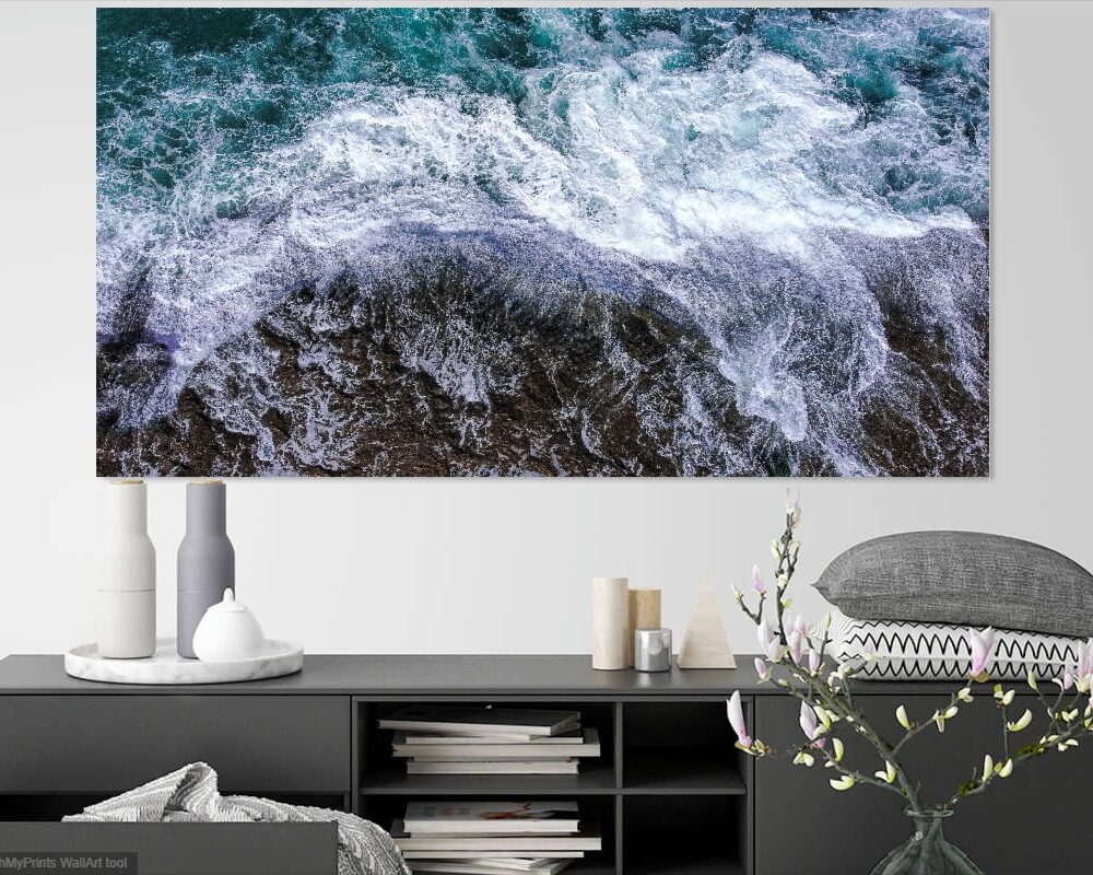 Waves Crash Framed Print