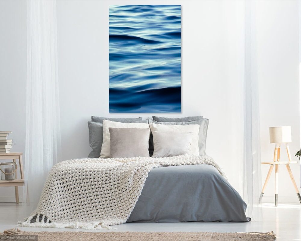 long exposure print of rapid moving water