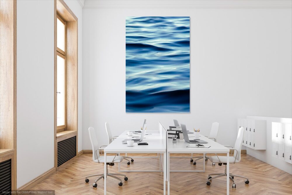 long exposure print of rapid moving water
