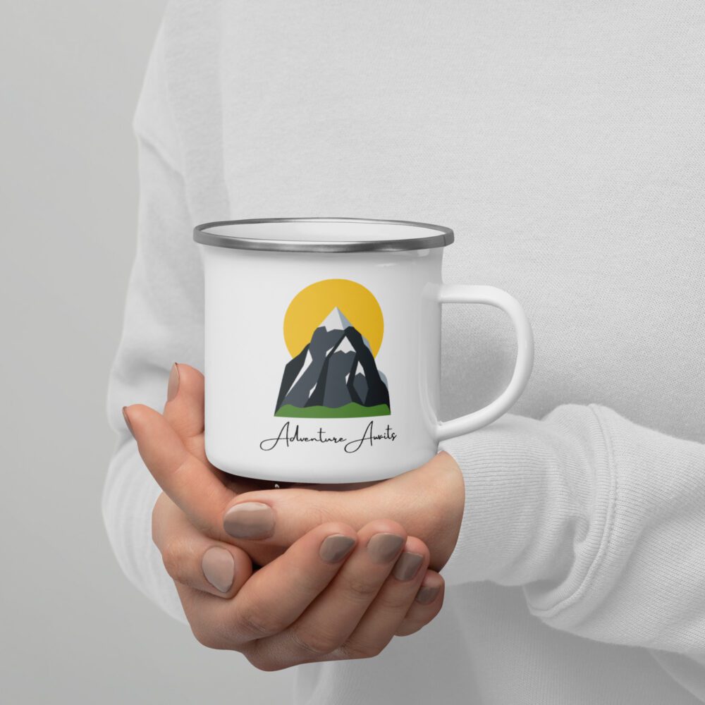 Adventure Awaits Enamel Camp Mug - Image 2