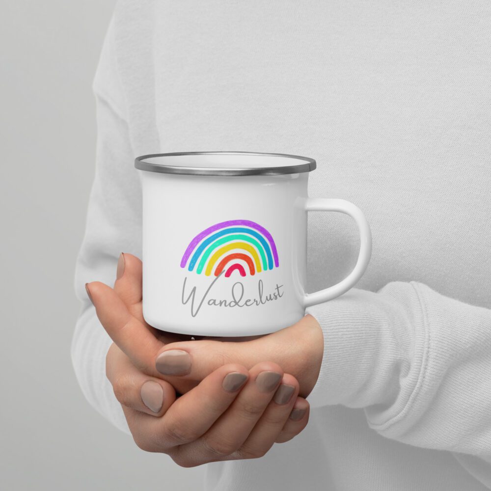 Wanderlust Enamel Mug