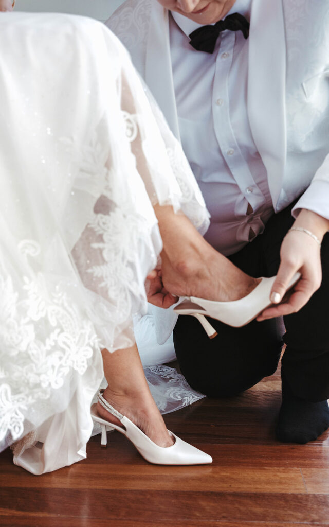 intimate getting ready photos of a LGBT couple